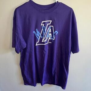 Nwot Medium Basketball Mlps La Lakers Tee Mens Purple T-Shirt Da7270-547